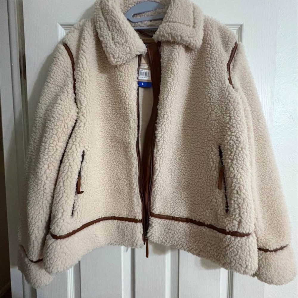 NEW! Bearpaw Women’s Moto Shearling Jacket